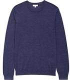 Reiss Hart - Mens Merino Crew Neck Jumper In Blue, Size S