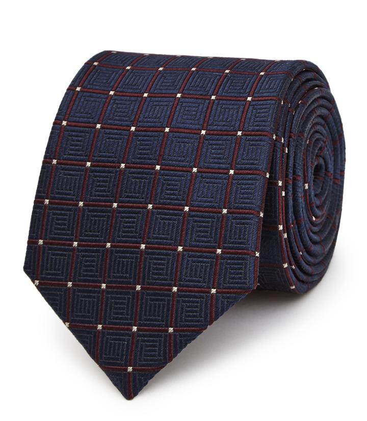 Reiss Luther - Mens Geometric Silk Tie In Blue, Size One Size