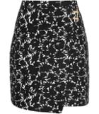Reiss Naomi - Womens Jacquard Wrap Skirt In Black, Size 4