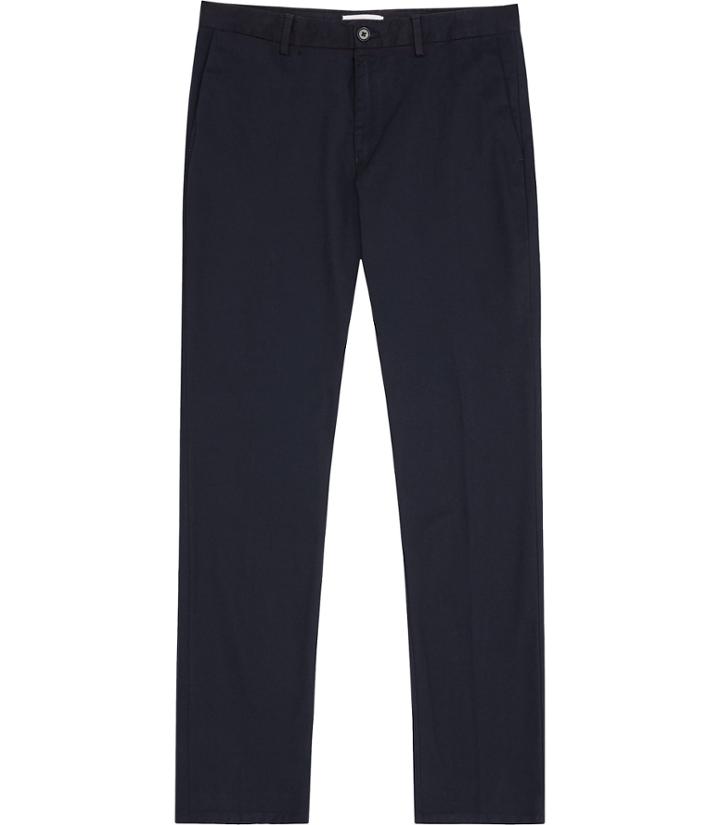 Reiss Bennett - Mens Straight Leg Chinos In Blue, Size 28