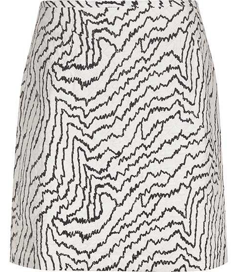 Reiss Salma Abstract Print Mini Skirt