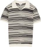 Reiss Metro - Mens Blurred Stripe Polo Shirt In White, Size S