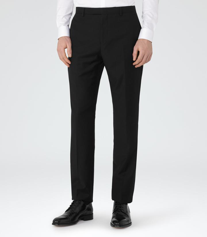 Reiss Harry T - Mens Modern Fit Trousers In Black, Size 28