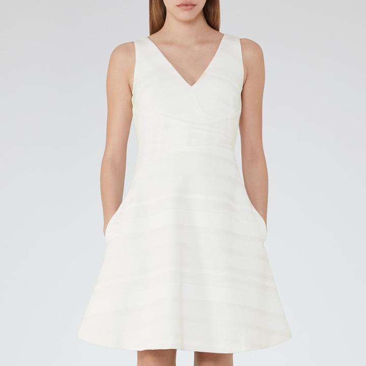 Reiss Daisy - Womens Fit And Flare Dress In White