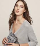 Reiss Bless - Metallic Jumper In Grey, Womens, Size S
