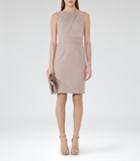 Reiss Benoit - Womens Cross-front Dress In Grey, Size 4
