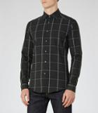 Reiss Pastrana - Mens Window Check Shirt In Green, Size S