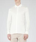 Reiss Chapter - Mercerised Cotton Shirt In White, Mens, Size S