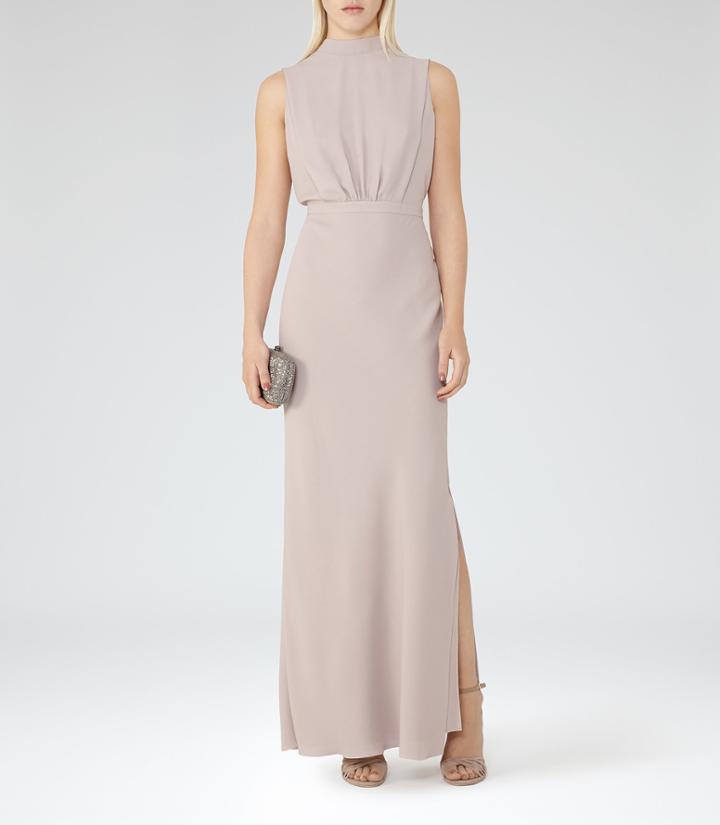 Reiss Adria - Womens High-neck Maxi Dress In Red, Size 4