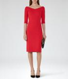 Reiss Aimee - Off-the-shoulder Dress In Red, Womens, Size 0