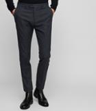 Reiss Haven - Check Tailored Trousers In Blue, Mens, Size 28