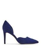 Reiss Lawrence Suede - Womens Suede Court Shoes In Blue, Size 4