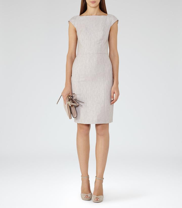 Reiss Virginia Dress - Womens Tailored Dress In Pink, Size 4