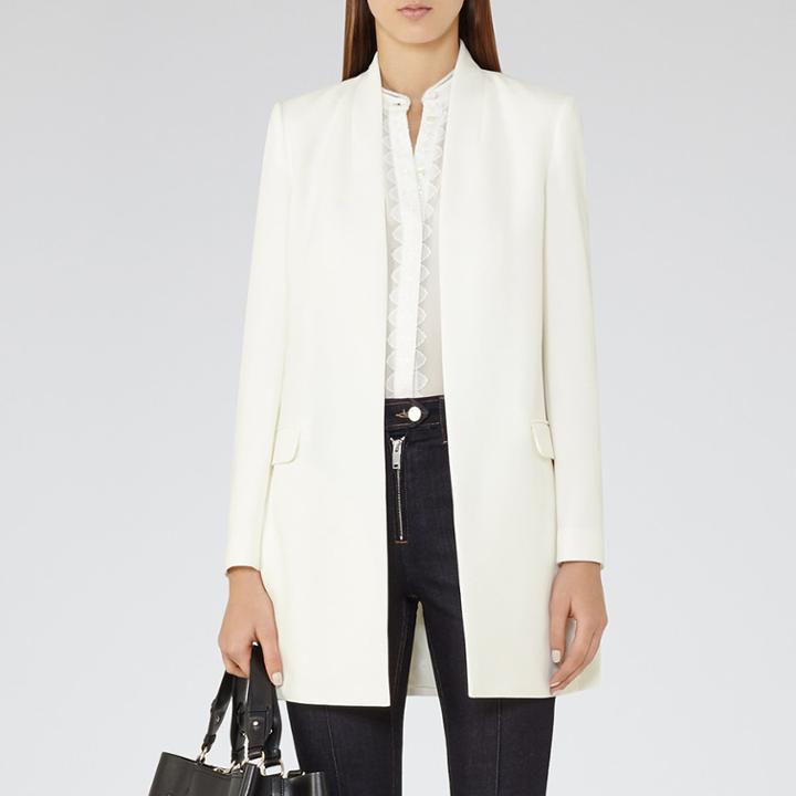 Reiss Venn - Womens Open-front Blazer In White