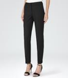 Reiss Dravite - Womens Leopard Tailored Trousers In Black, Size 4