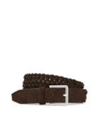 Reiss Oe Linden - Plaited Suede Belt In Brown, Mens, Size 30