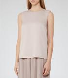Reiss Alicia - Button-back Tank Top In Orange, Womens, Size 2