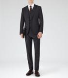 Reiss Gaffer - Mens Peak Lapel Suit In Grey, Size 38