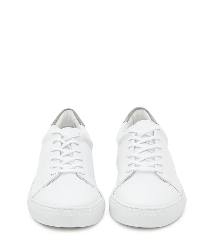 Reiss Don - Mens Leather Lace-up Sneakers In White, Size 9