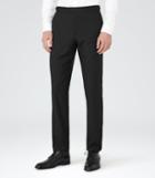 Reiss Knapp T - Mens Wool Tailored Trousers In Black, Size 30