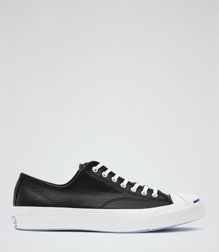 Reiss Jack Purcell Leather - Mens Jack Purcell Sneakers In Black, Size 7