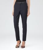 Reiss Rocco Trouser - Womens Satin-lapel Tuxedo Trousers In Black, Size 4
