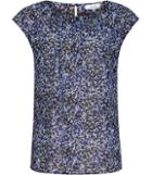 Reiss Victoria - Womens Printed Chiffon Top In Blue, Size 4