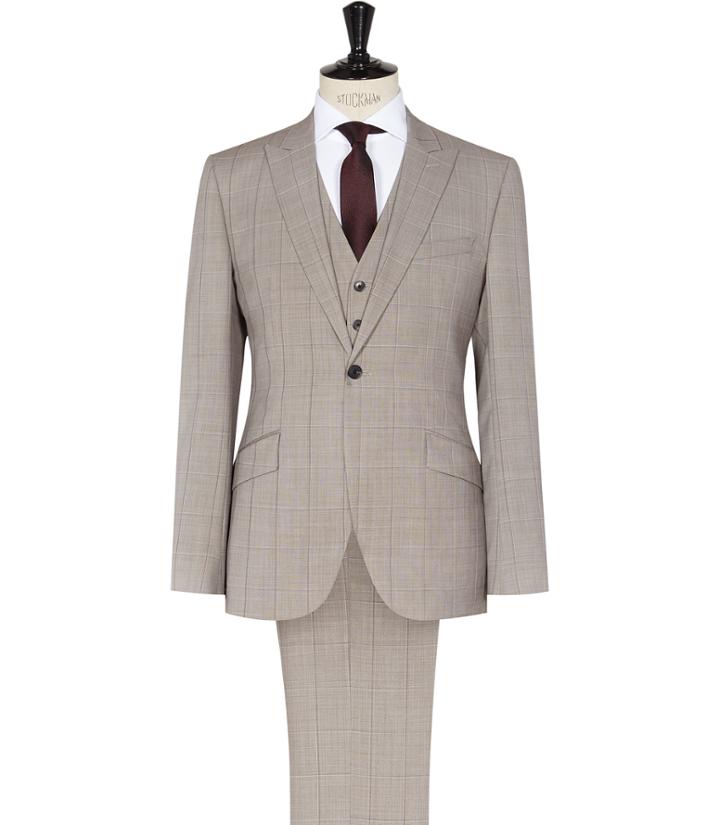 Reiss Fiji - Mens Three Piece Suit In Brown, Size 36