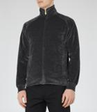 Reiss Pluto - Velour Zip Top In Black, Mens, Size Xs