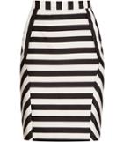 Reiss Karis - Womens Striped Pencil Skirt In White, Size 4