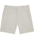 Reiss Valley - Mens Linen And Cotton Shorts In White, Size 30