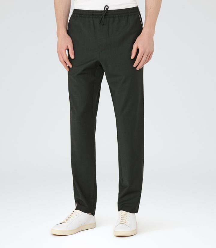 Reiss Mauvais - Mens Drawstring Trousers In Green, Size Xl