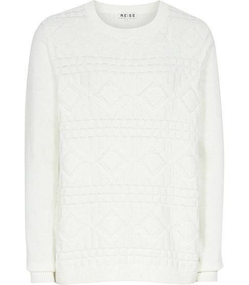 Reiss Patti Patterned Front Jumper