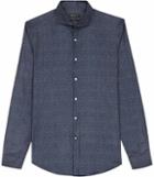 Reiss Brooklyn - Mens Textured Weave Shirt In Blue, Size Xs