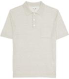 Reiss Hendrick Wool And Linen Polo Shirt