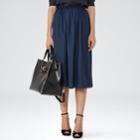 Reiss Alissa - Womens Gathered Midi Skirt In Blue