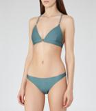 Reiss Indie T - Womens Clip-front Bikini Top In Blue, Size Xs