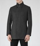 Reiss Forceful - Funnel Collar Jacket In Grey, Mens, Size S