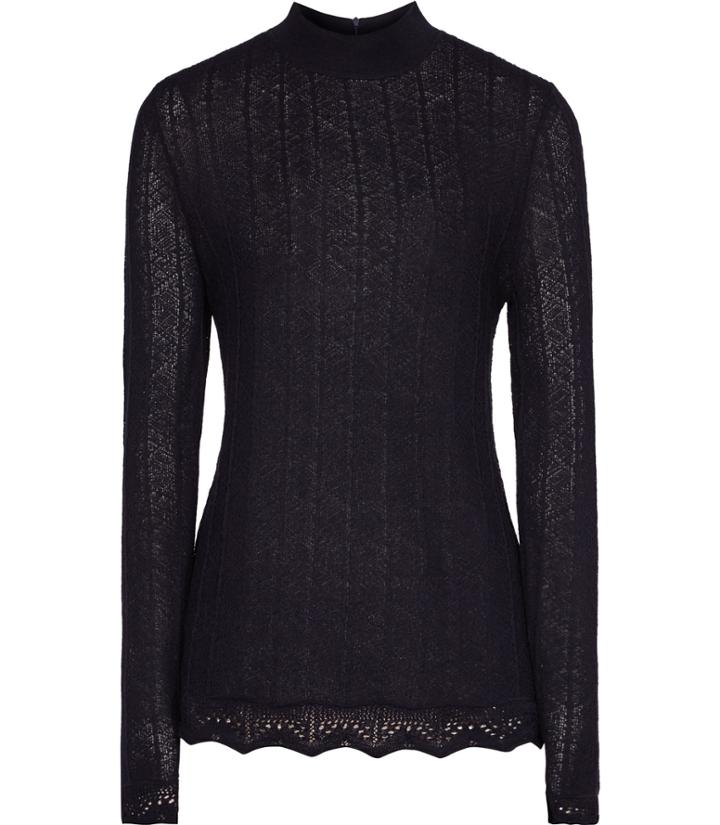 Reiss Orla - Womens Lace-effect Jumper In Blue, Size Xs