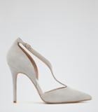 Reiss Kate Strappy Suede Court Shoes