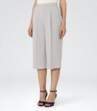 Reiss Cally - Womens Wide-leg Culottes In Grey, Size 6