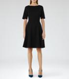 Reiss Tianna - Fit And Flare Dress In Black, Womens, Size 0