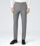 Reiss Cruise T - Mens Mottled Wool Trousers In Grey, Size 32