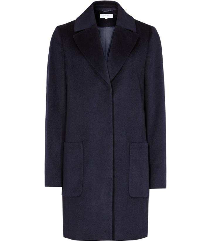 Reiss Harmony - Womens Relaxed-fit Coat In Blue, Size 4