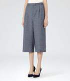 Reiss Russell Culotte - Womens Tailored Culottes In Blue, Size 4