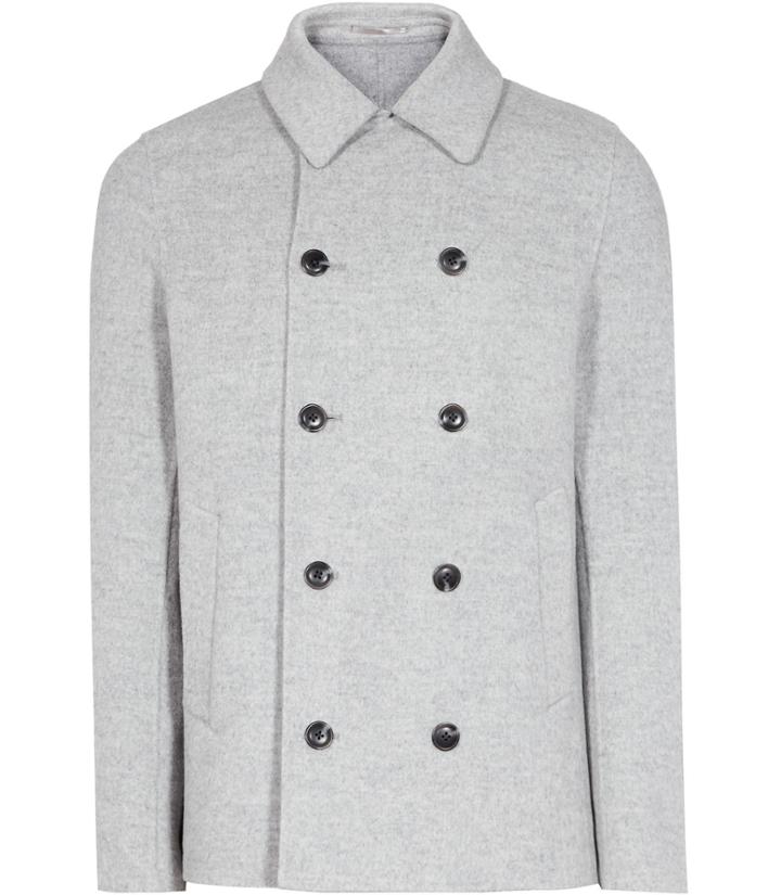 Reiss Comodor - Mens Wool And Cashmere Coat In Grey, Size Xs