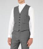 Reiss Bronson W - Slim Wool Waistcoat In Grey, Mens, Size 34
