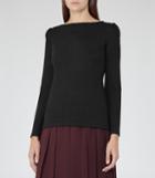 Reiss Erol - Womens Long-sleeved Jersey Top In Black, Size S
