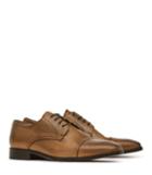 Reiss Finley - Mens Toe Cap Derby Shoes In Brown, Size 7