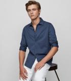 Reiss Jason - Cotton Shirt In Blue, Mens, Size Xs